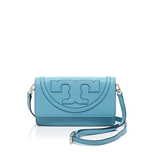 Blue Tory Burch All-t Small Leather Crossb…
